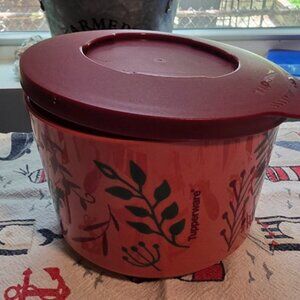 Tupperware Ilumina Bowl 800ml 3 1/4 Cup Fall Leaves Container Stack & Store Seal